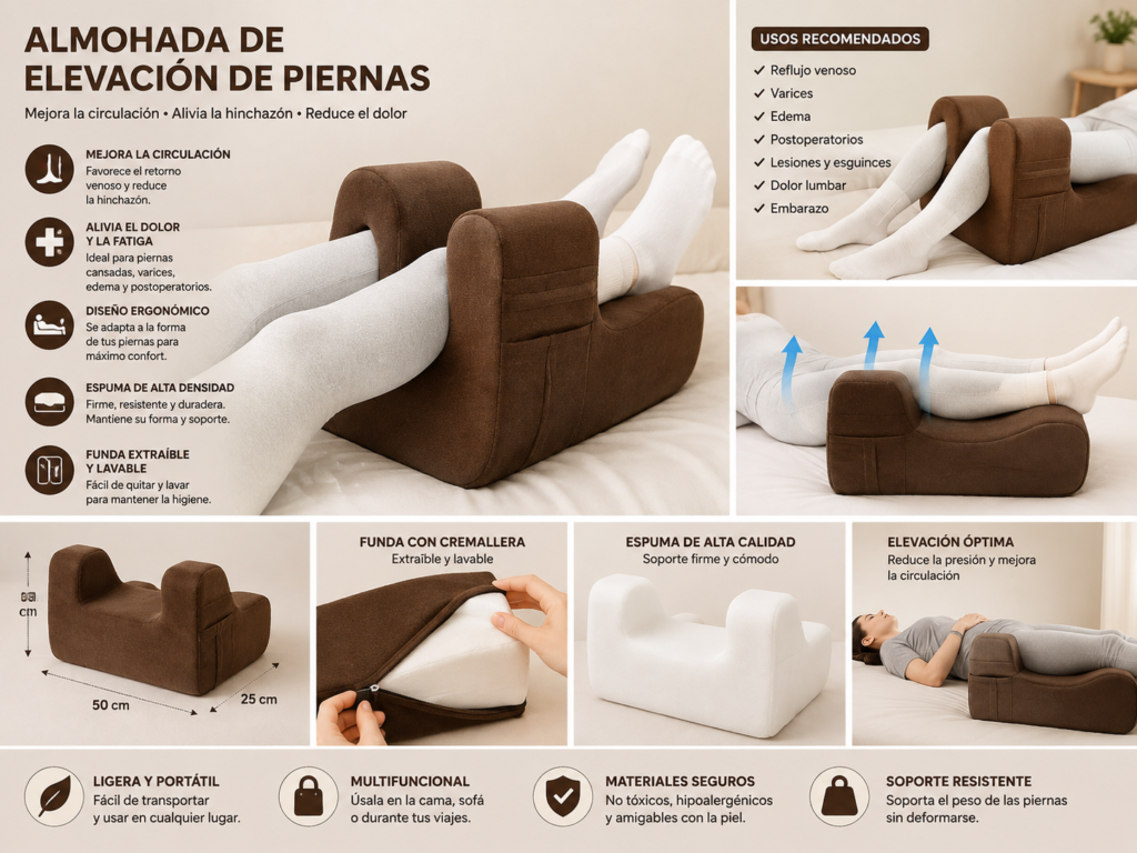 Almohada elevadora de piernas premium